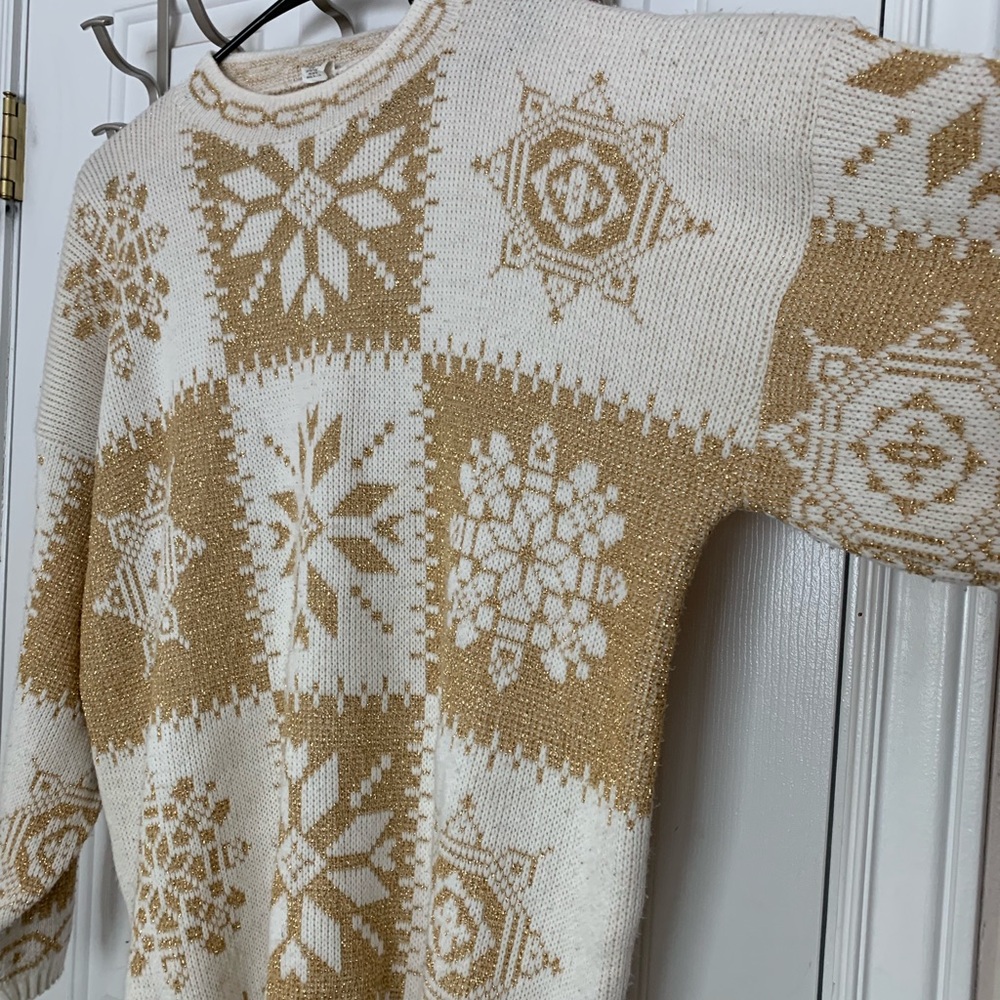 Vintage Gold Christmas Sweater